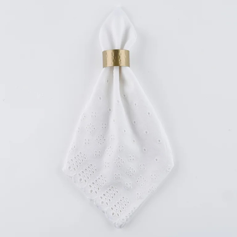 Mainstays Napkin Rings with Brass Look for Dining Table Décor, Wedding, 1.6" Diameter x 1"- Set ... | Walmart (US)