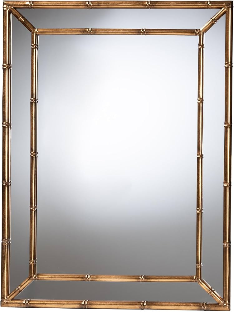 Baxton Studio Adeliza Accent Wall Mirror with Bamboo Inspired Frame | Amazon (US)
