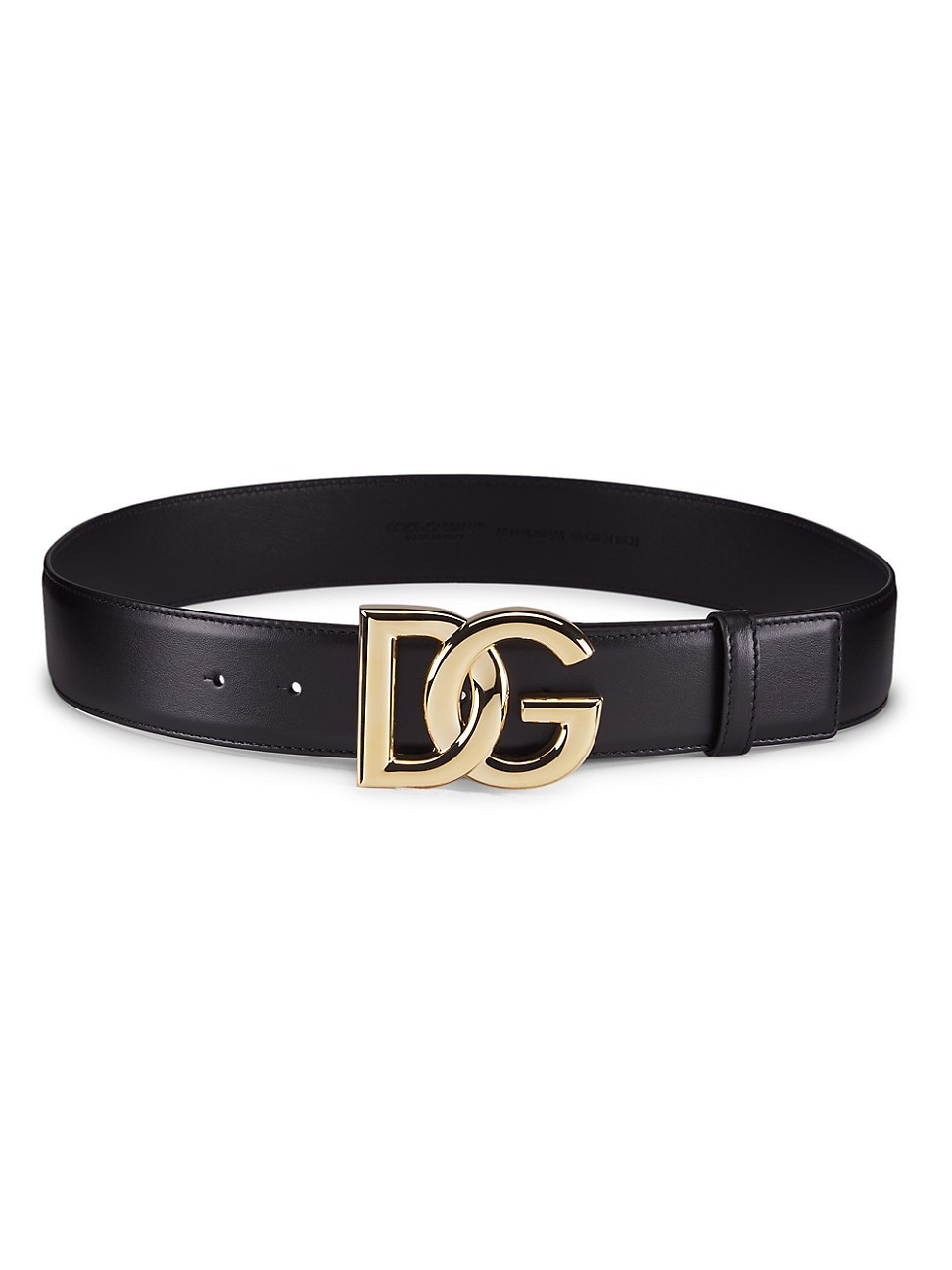 Women's DG Logo Leather Belt - Nero - Size XS | Saks Fifth Avenue