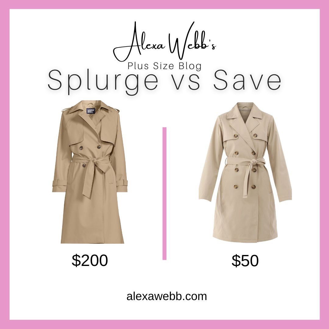 Plus Size Trench Coat - Splurge vs Save by Alexa Webb #plussize

#LTKStyleTip #LTKPlusSize #LTKOver40