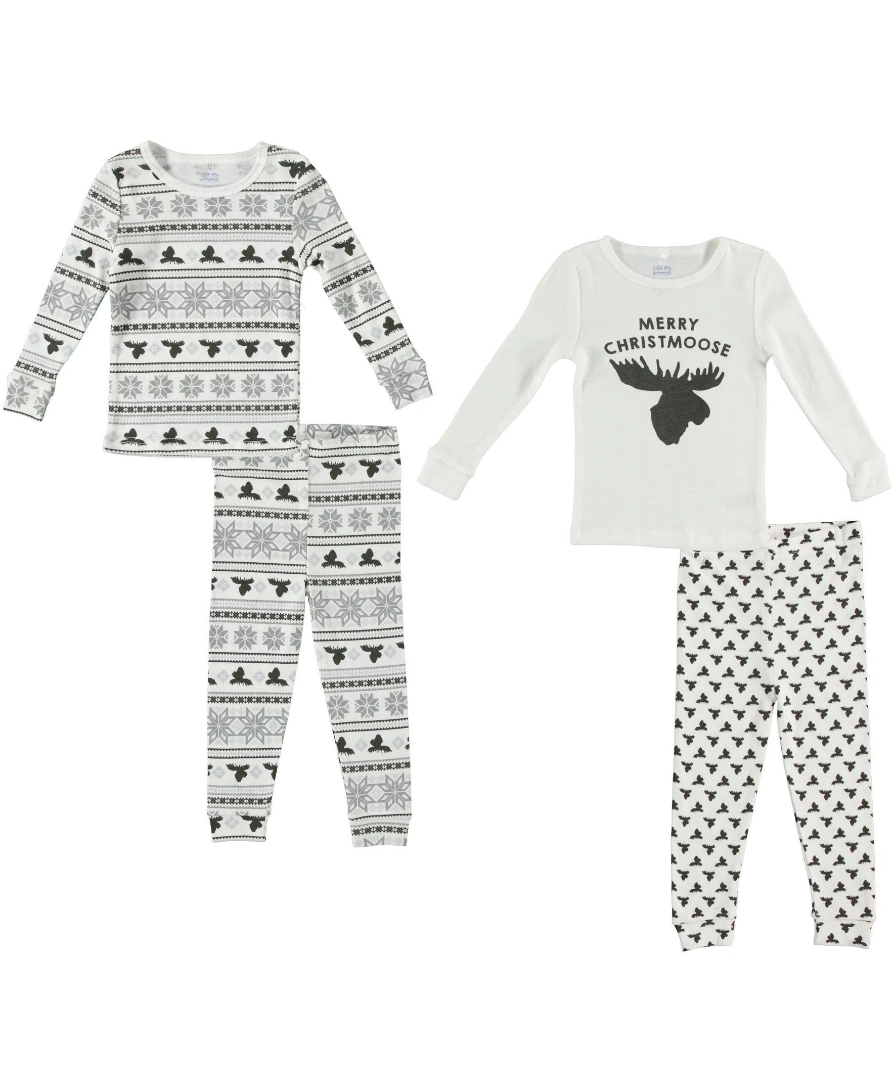 Cutie Pie Dreamers Toddler Boy 4 PC Tight Fit Cotton Sleepwear Holiday Christmas Pajamas, Sizes 1... | Walmart (US)