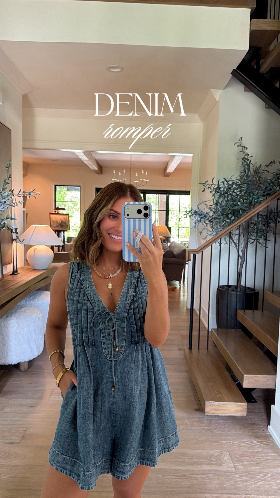 Wearing an xs in this denim romper- would be so cute for summer date night, vacation, country concerts, etc! I paired it with sandals today, but I’ve also worn it with cowboy boots + hat for a country concert look in the summer. Very versatile outfit & so cute! It’s more oversized, so if you’re in between sizes go down. Can also wear it with a pretty bralette or nippies! Linked similar styles on Amazon as well. 

*I’m 18 weeks pregnant for reference! 

Summer outfit || country concert look || summer style || denim romper || women’s fashion || women’s summer style 

#LTKootd #LTKBump #LTKSeasonal