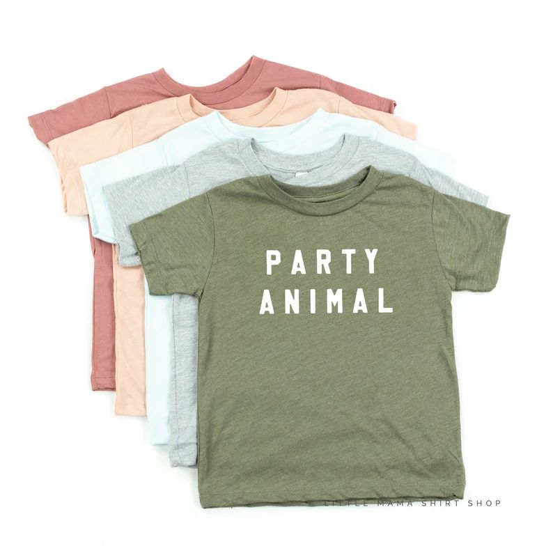 Party Animal-block FONT ©  Toddler Shirt  Birthday Shirt  | Etsy | Etsy (US)