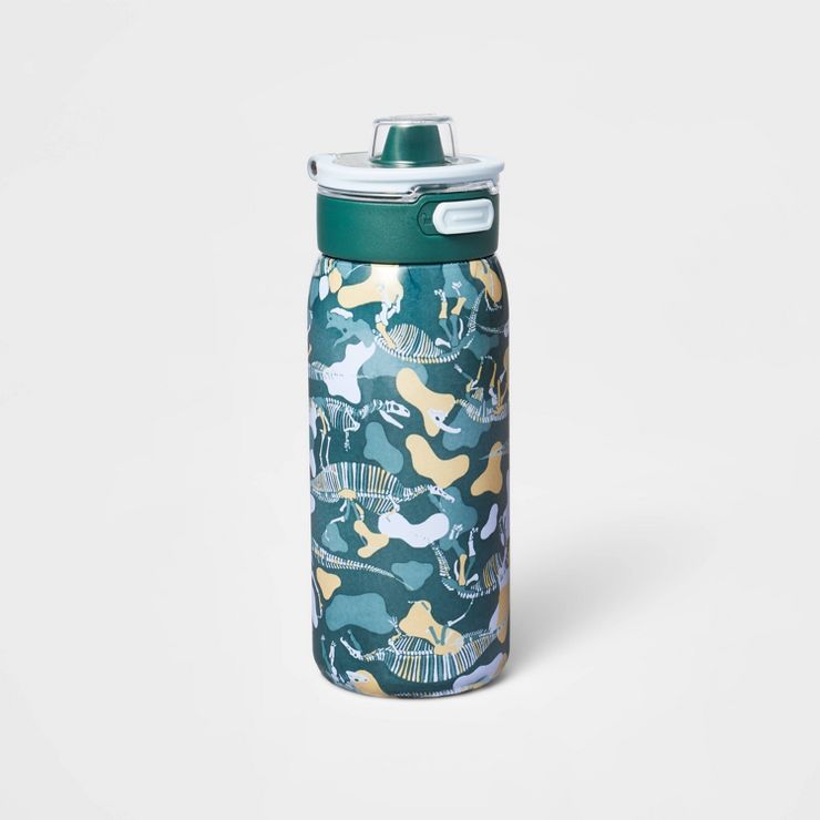 Stainless Steel 14oz Beverage Bottle Dino Camo - Cat & Jack™ | Target