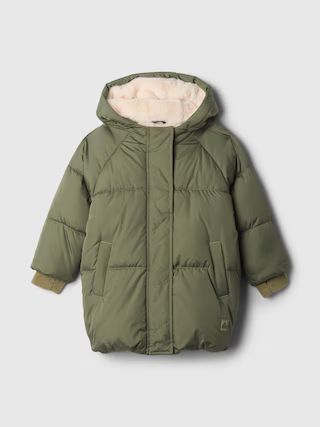 babyGap Recycled Heavyweight Sherpa-Lined Puffer Jacket | Gap (US)