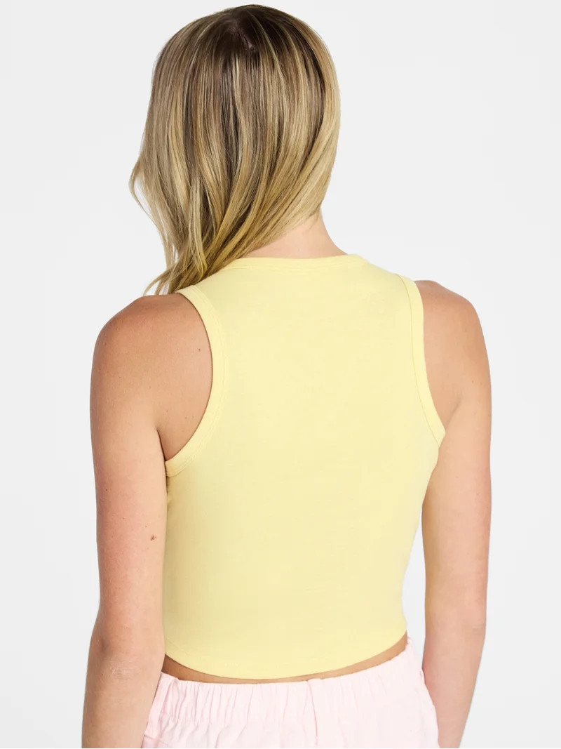 No Boundaries Cotton Ribbed Graphic Tank Top, Women's XXS-XXL | Walmart (US)