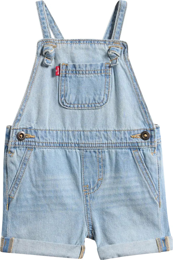 Cotton Denim Short Overalls | Nordstrom