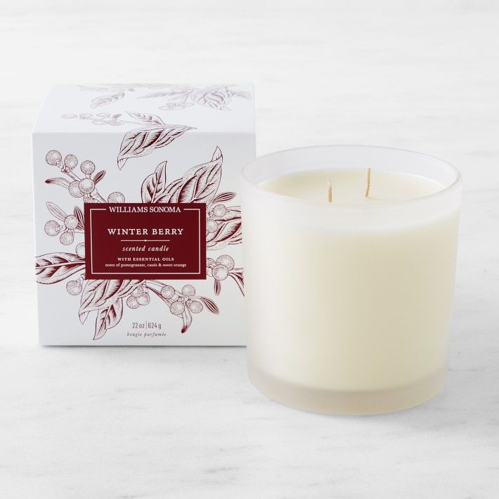 Williams Sonoma Winter Berry Frosted Candle, Large | Williams-Sonoma