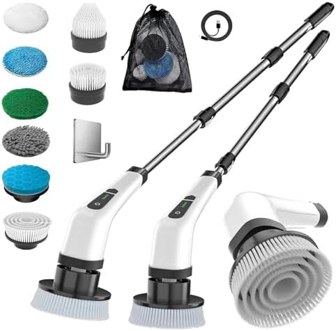 MGLSDeet Electric Spin Scrubber Scrub Brush, Rechargeable Cleaning Brush with 8 in 1 Replaceable ... | Amazon (US)