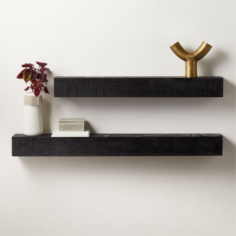 Caia Black Mantel Shelves | CB2 | CB2