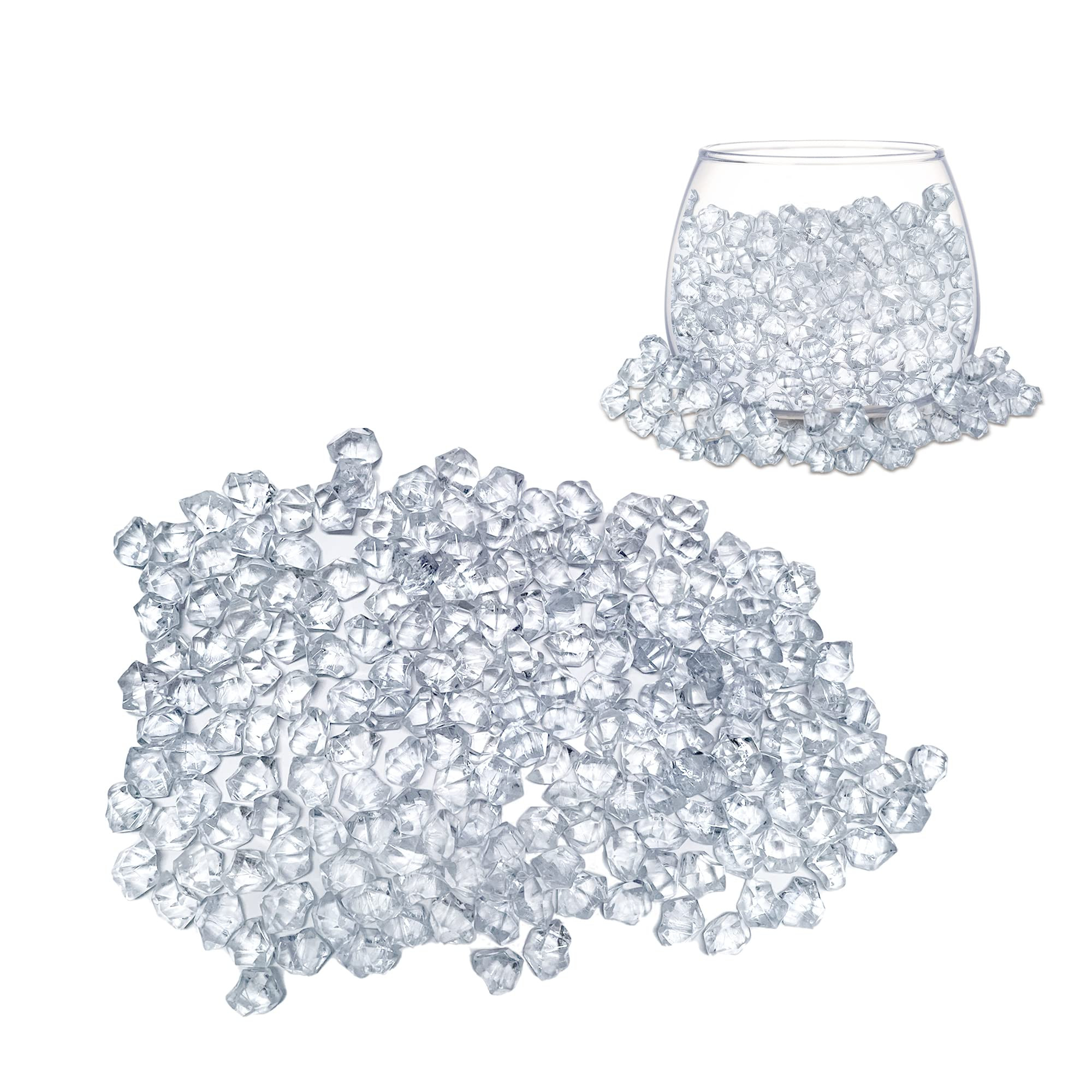 Acrylic Diamond Ice Cube Crystal Decor, Birthday and Wedding Centerpiece Table Decorations, Crush... | Amazon (US)