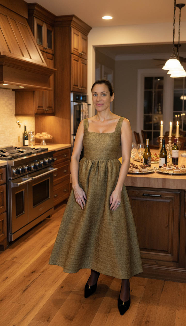 Dinner and a dress Tuckernuck
Gold Textured Jacquard Esme Dress & Saint Laurent Babylone embellished crepe point-toe slingback flats 

 #LTKHoliday #LTKOver40 #LTKShoeCrush