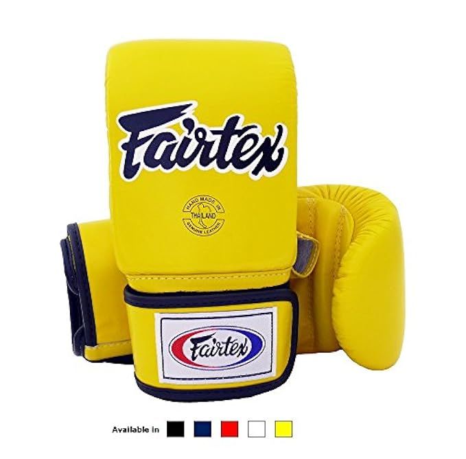 Fairtex Muay Thai Bag Gloves TGO3 TGT7 Color: Black Red Blue White Yellow Size: Medium Large Trainin | Amazon (US)