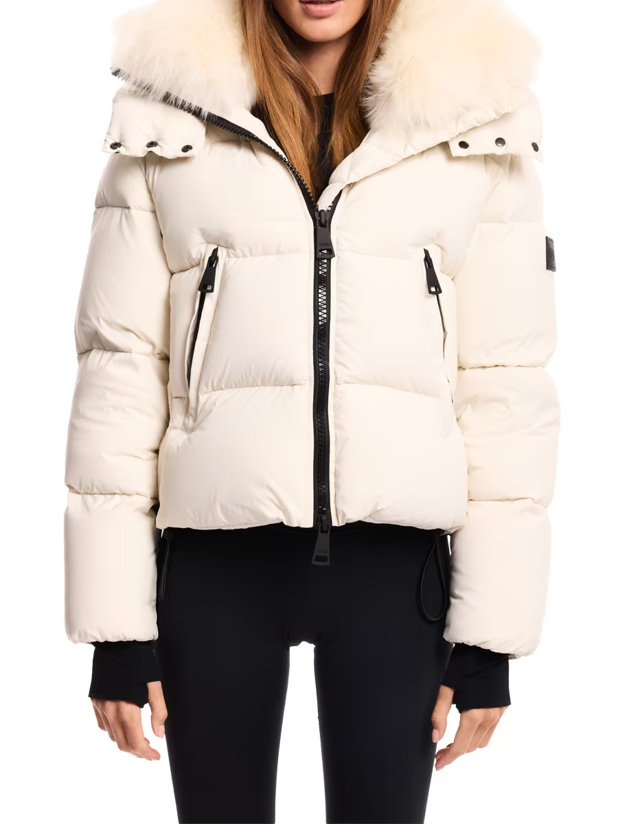 Kaia Down Shearling Collar Coat | Saks Fifth Avenue