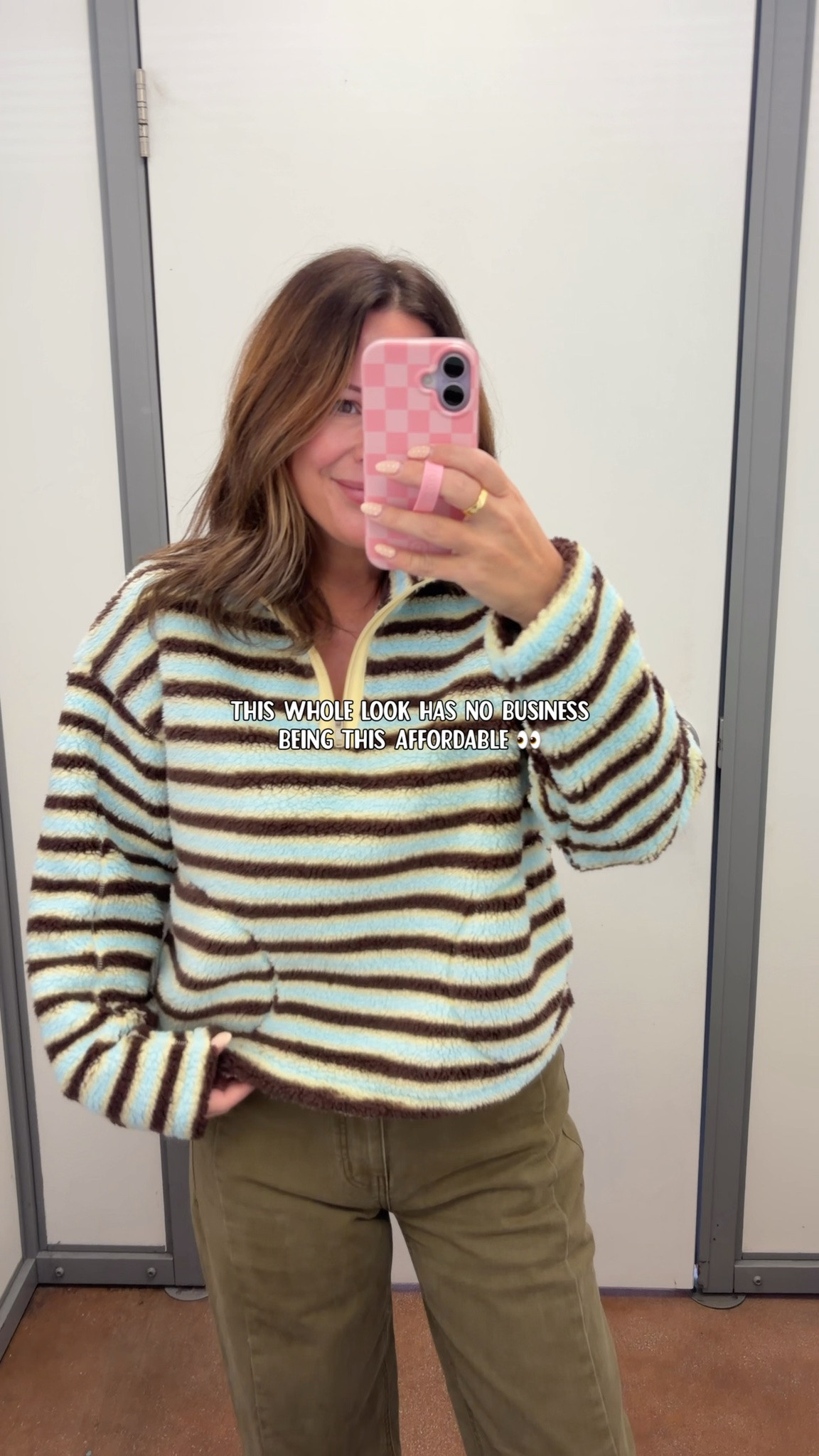 This whole outfit had NO business being this cute 😍🤎 The striped half zip is such an easy everyday fall find + these pants are SO good. Linking everything I tried on!

#falloutfit #walmartfashion #affordablefashion #LTKfinds #momstyle