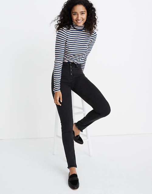 Curvy High-Rise Skinny Jeans in Berkeley Wash: Button-Front Edition | Madewell