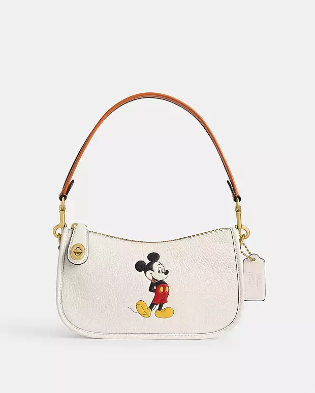 Disney X Coach Swinger Bag In Regenerative Leather With Mickey Mouse | Coach (US)
