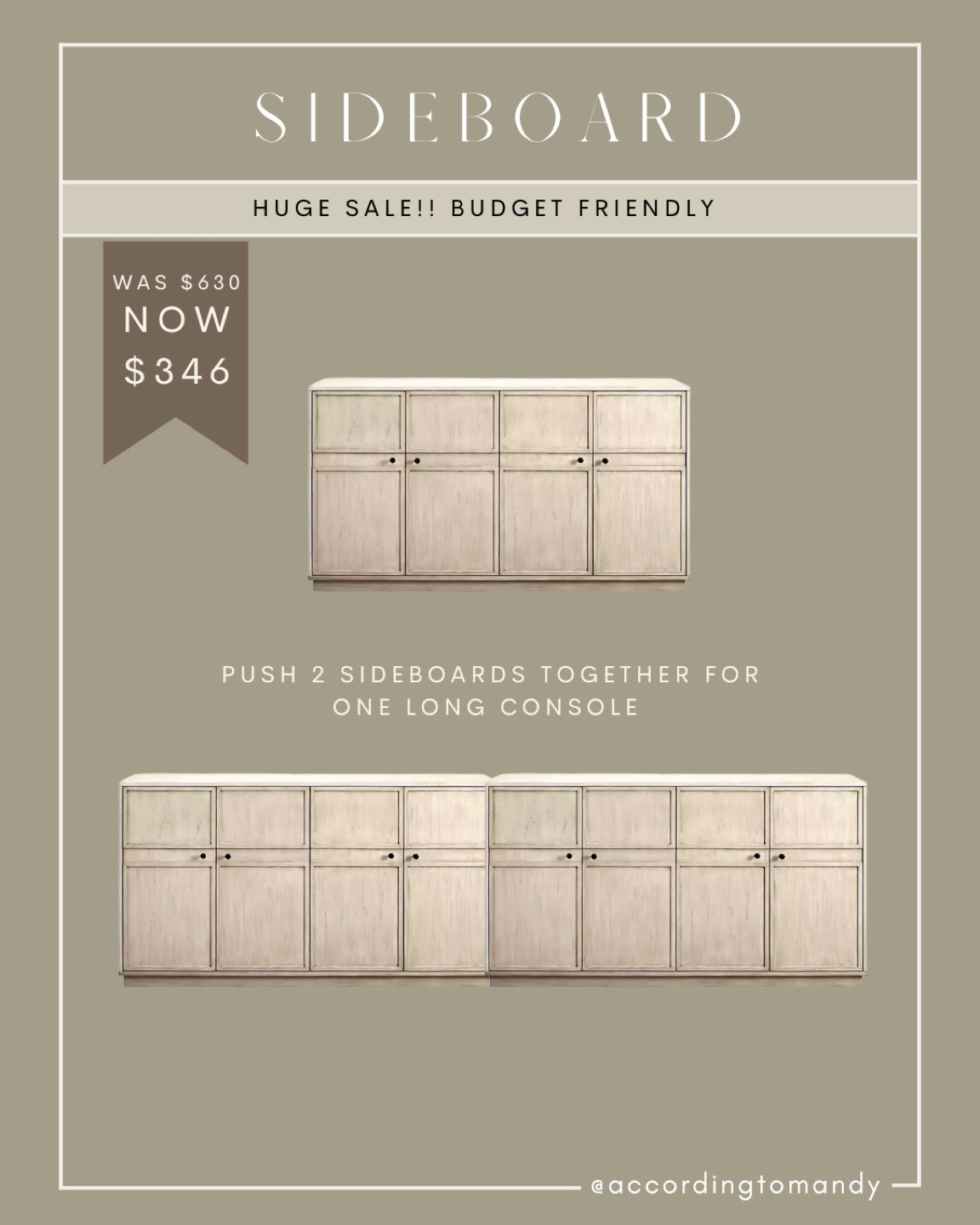 HUGE SALE!!!! 

Gorgeous sideboards in 2 different stain options

Sideboard, console, media console, buffet, table, credenza 


#LTKsalealert #LTKhome