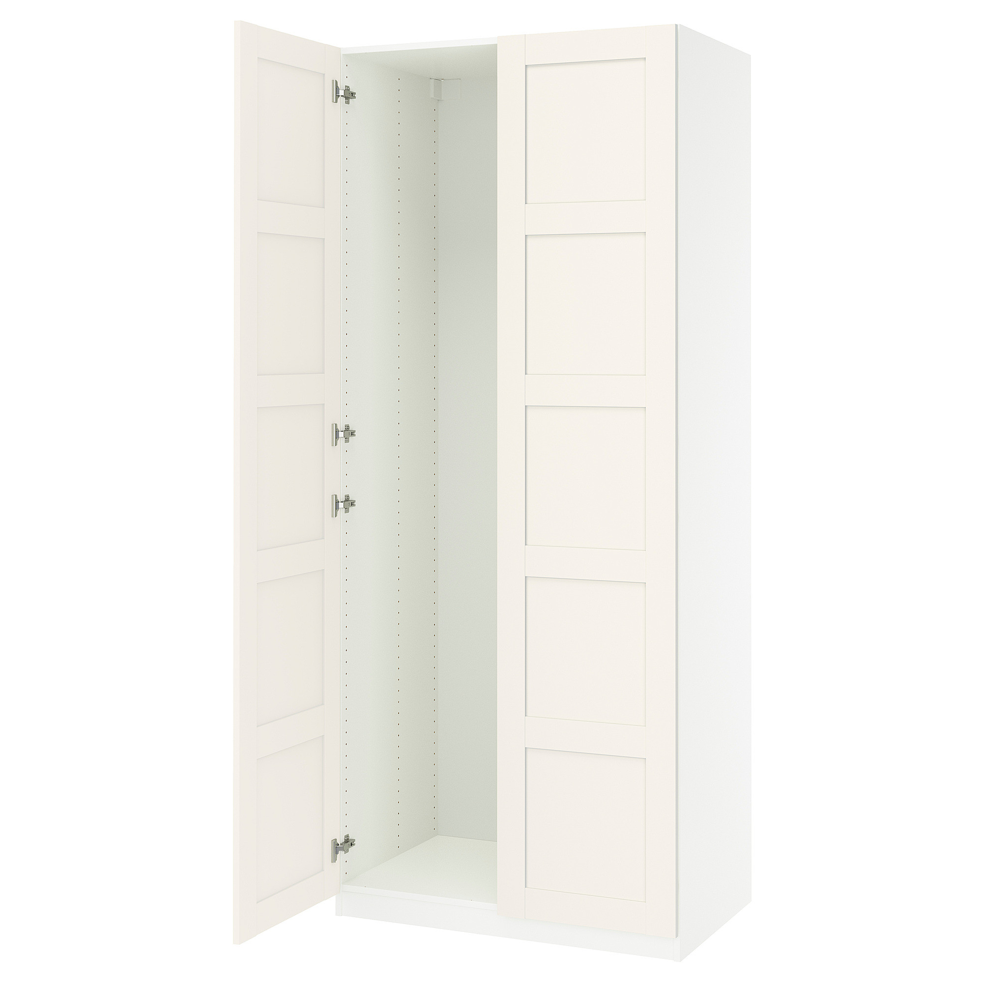 PAX / BERGSBO Wardrobe combination, white/white, 39 3/8x23 5/8x93 1/8 " | IKEA US