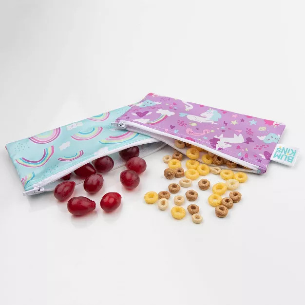 Bumkins Reusable Snack Bag 2-Pack Rainbows/Unicorn | Target