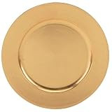 Charge It By Danny Classics Gold Charger Plates Round Premium Quality, Set of 4 | Amazon (US)