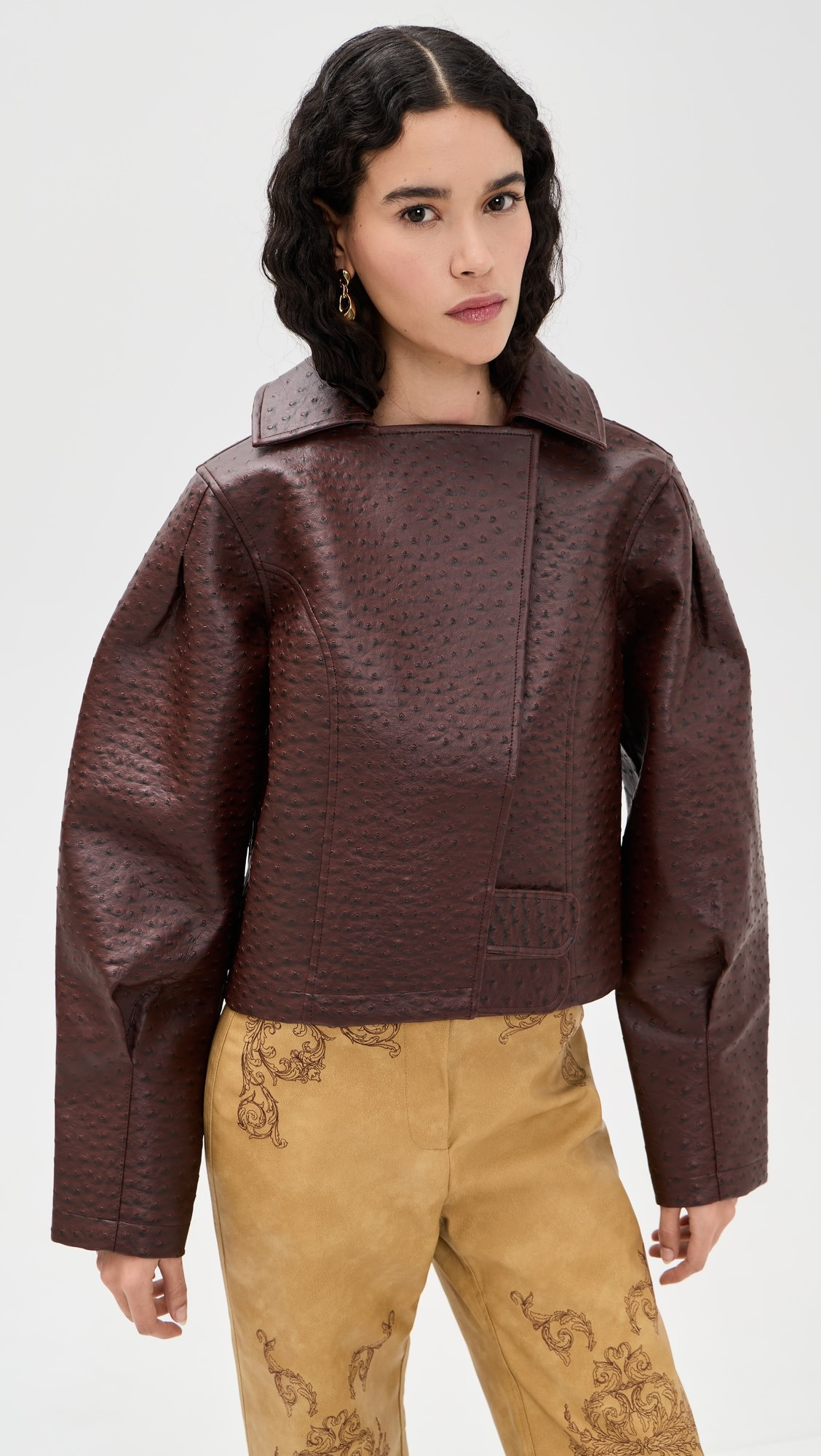 Oliver Faux Ostrich Leather Jacket | Shopbop