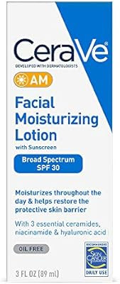 CeraVe AM Facial Moisturizing Lotion SPF 30 | Oil-Free Face Moisturizer with Sunscreen | Non-Come... | Amazon (US)