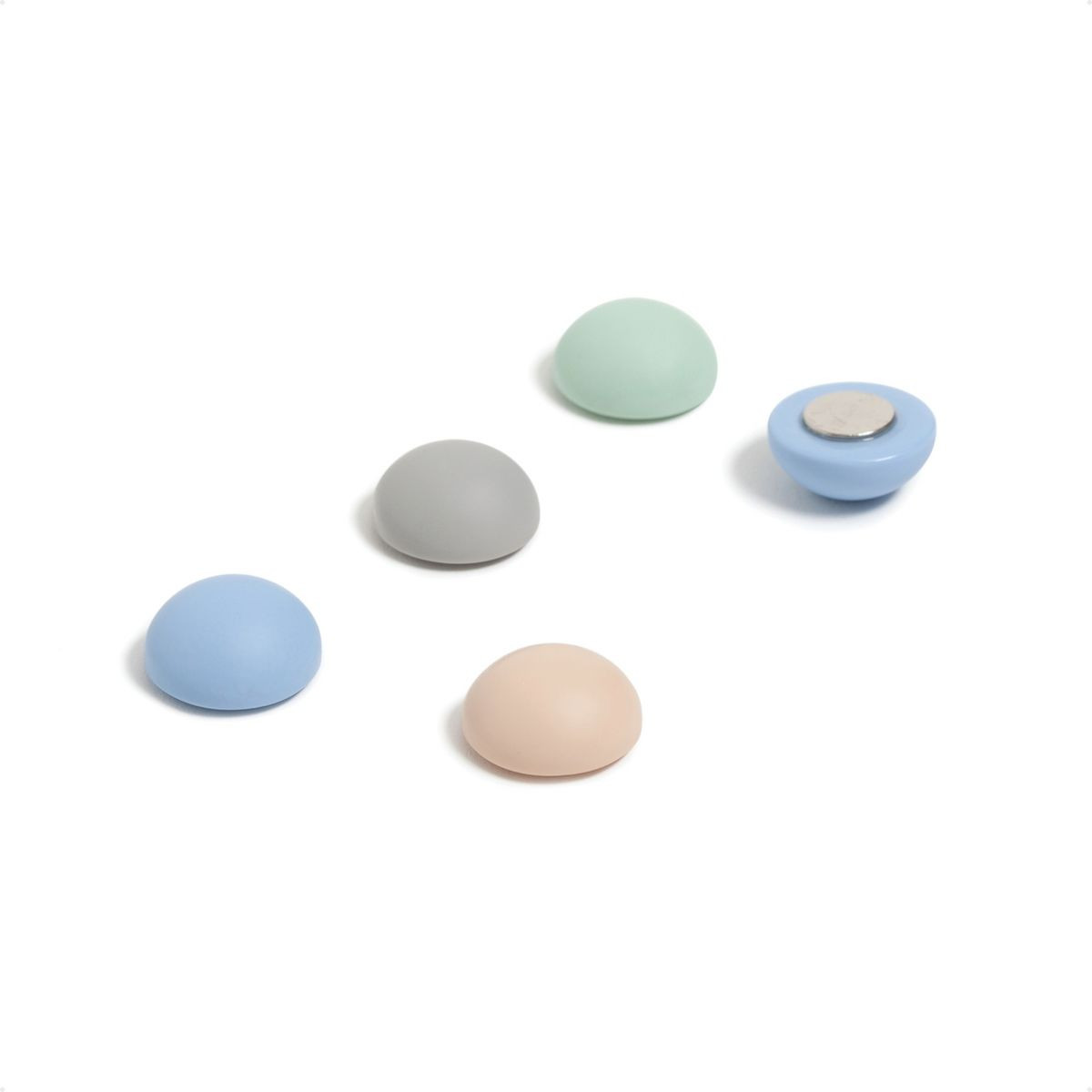 U Brands 8ct Soft Touch Pebble Magnets Cool Neutrals | Target