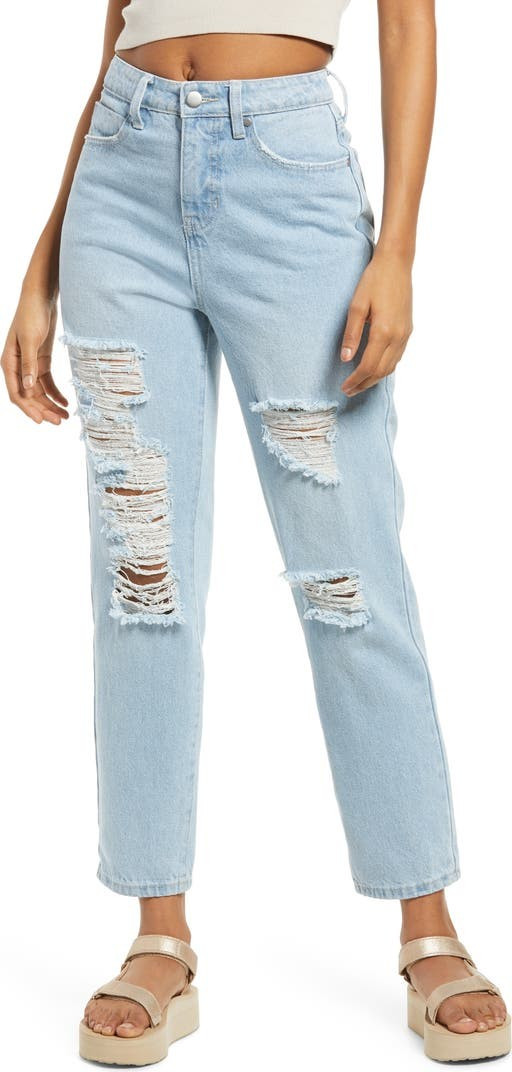 Ripped High Waist Mom Jeans | Nordstrom