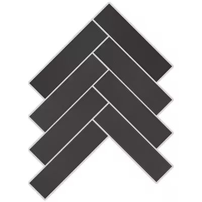 Emser Ironworx 4-Pack Carbon 17-in x 17-in Matte Porcelain Uniform Squares Cement Look Wall Tile | Lowe's