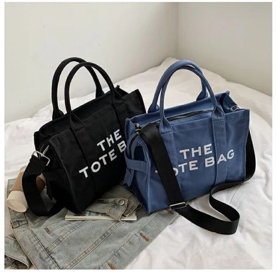 Canvas Cotton Shoulder Tote Bag  Tote Bag Women Vintage Shopping Bags Handbags Set Tote Bag Set B... | Etsy (US)