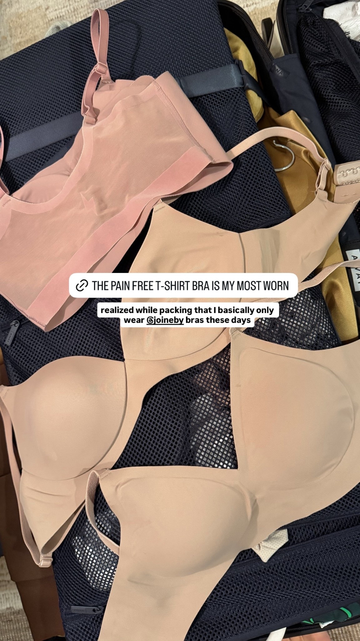 realized while packing that I basically only wear @joineby bras these days