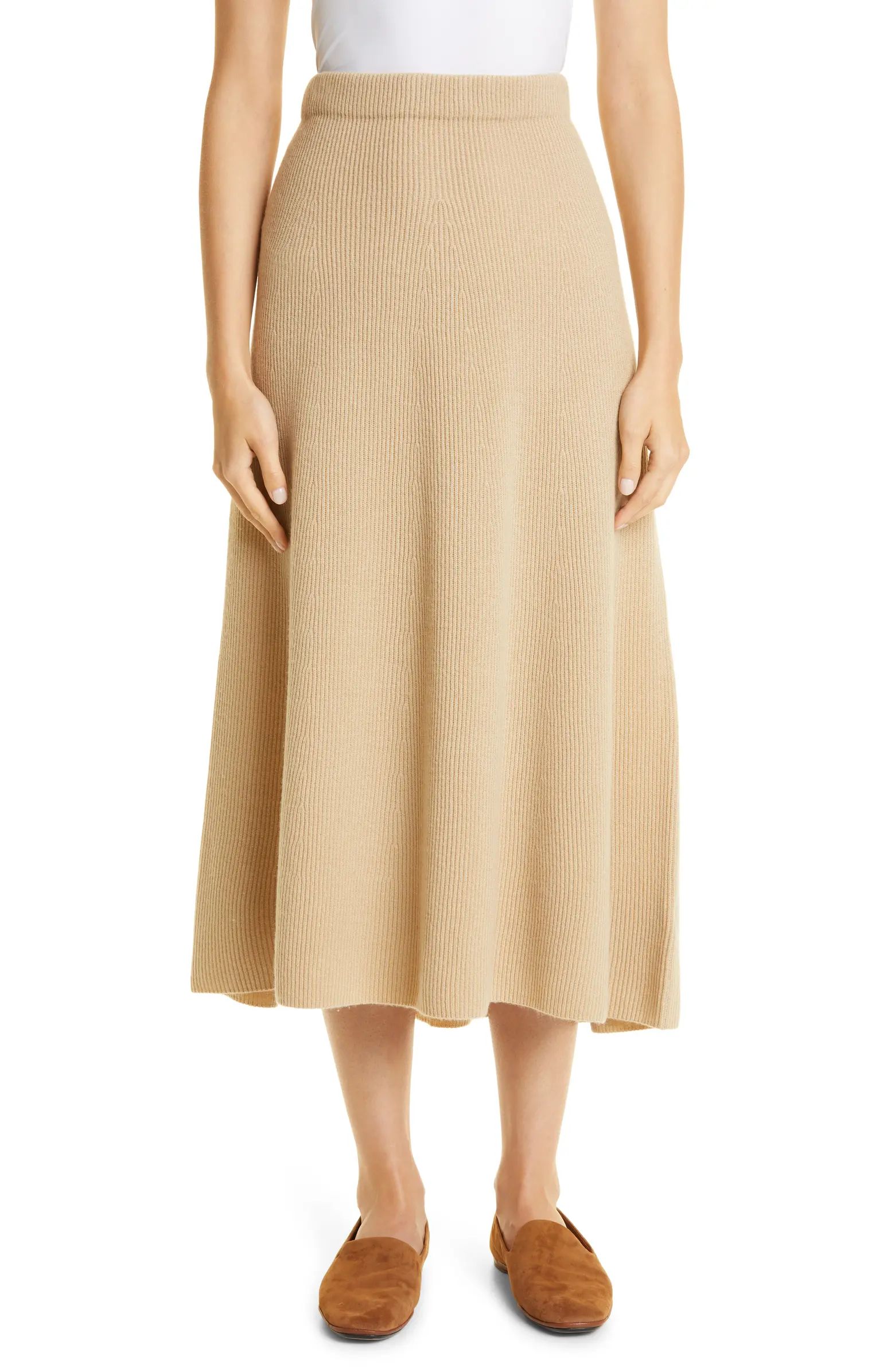 Vince Ribbed Wool & Cashmere Swing Skirt | Nordstrom | Nordstrom