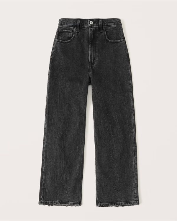 Ultra High Rise Cropped Wide Leg Jeans | Abercrombie & Fitch (US)