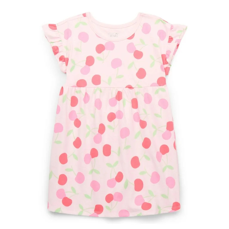 Garanimals Toddler Girl Print Dress with Short Ruffle Sleeves, Sizes 12M-5T | Walmart (US)