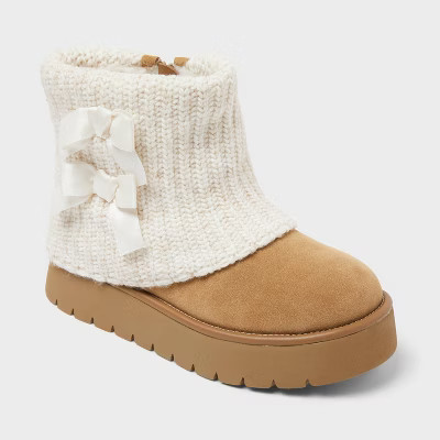 Kids' Keiko Faux Suede Style Boots - art class™ Tan 1 | Target