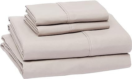 Amazon Basics Lightweight Super Soft Easy Care Microfiber Bed Sheet Set with 14" Deep Pockets - C... | Amazon (US)