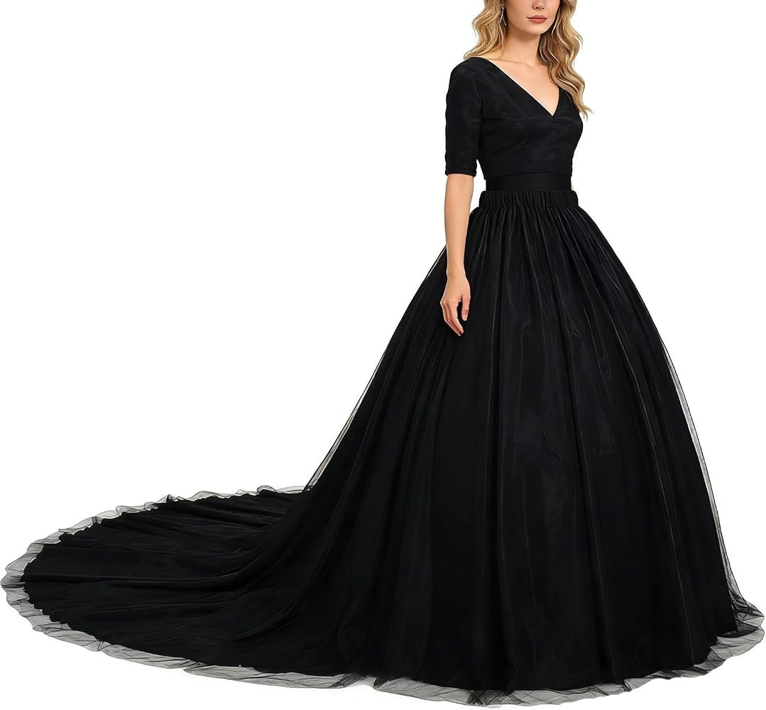 Bridal Satin Skirt with Full Long Train and Petticoat Tulle Skirt for Wedding Length 85" Waist 27... | Amazon (US)