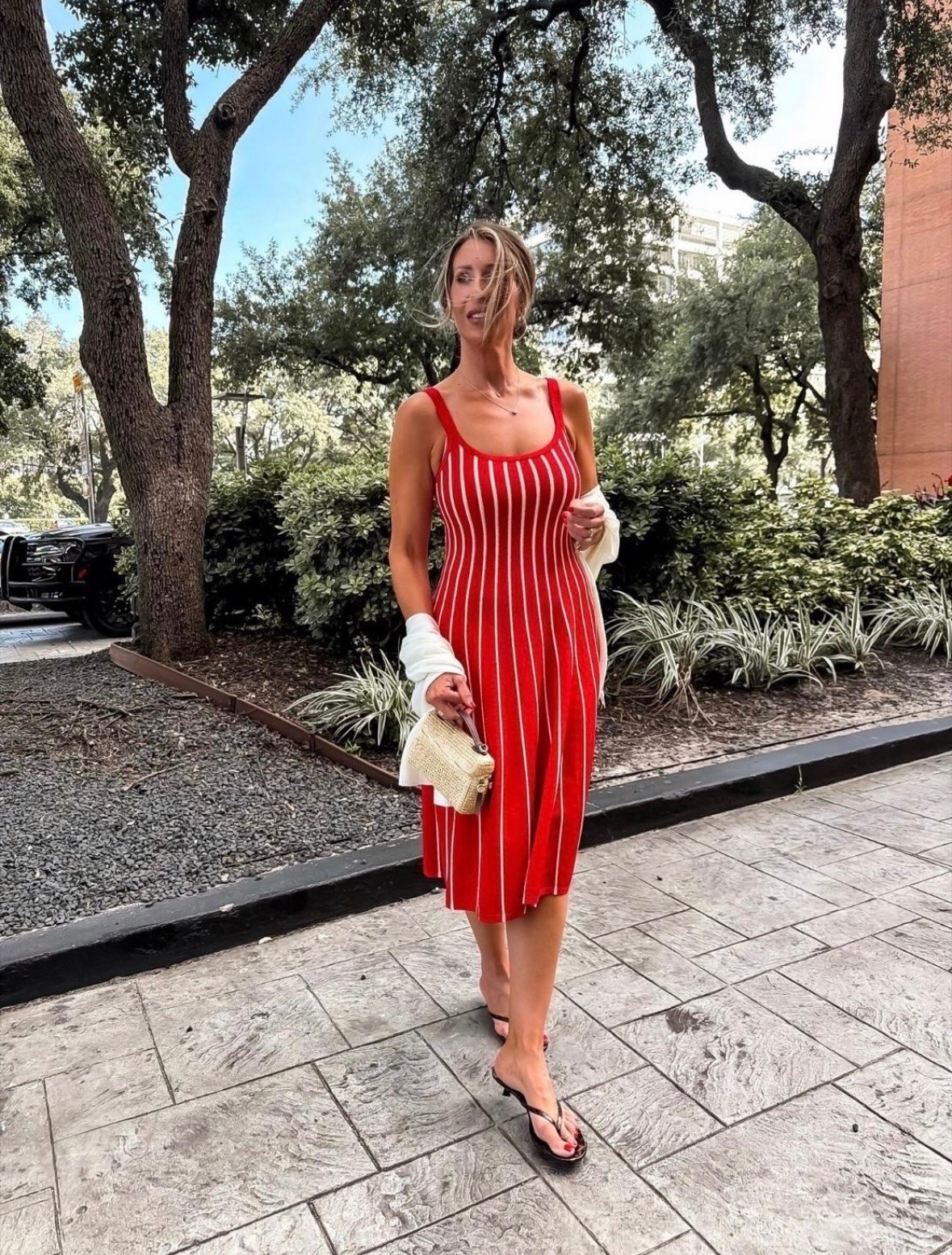 This red knit dress is one of those pieces that looks so much more expensive than it is. The flattering fit, classic stripe detail, and lightweight knit make it perfect for date nights, vacations, and summer events. Just add a neutral bag and you’re set.

red knit dress, striped dress, summer date night outfit, vacation dress, resort wear, knit midi dress, elevated summer style, dinner outfit, classic style, chic summer outfit, vacation fashion, themominstyle

#LTKootd #LTKTravel #LTKOver40