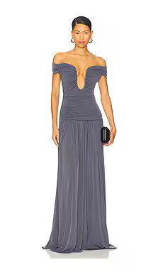 Lovers and Friends Alizee Gown in Slate Grey from Revolve.com | Revolve Clothing (Global)