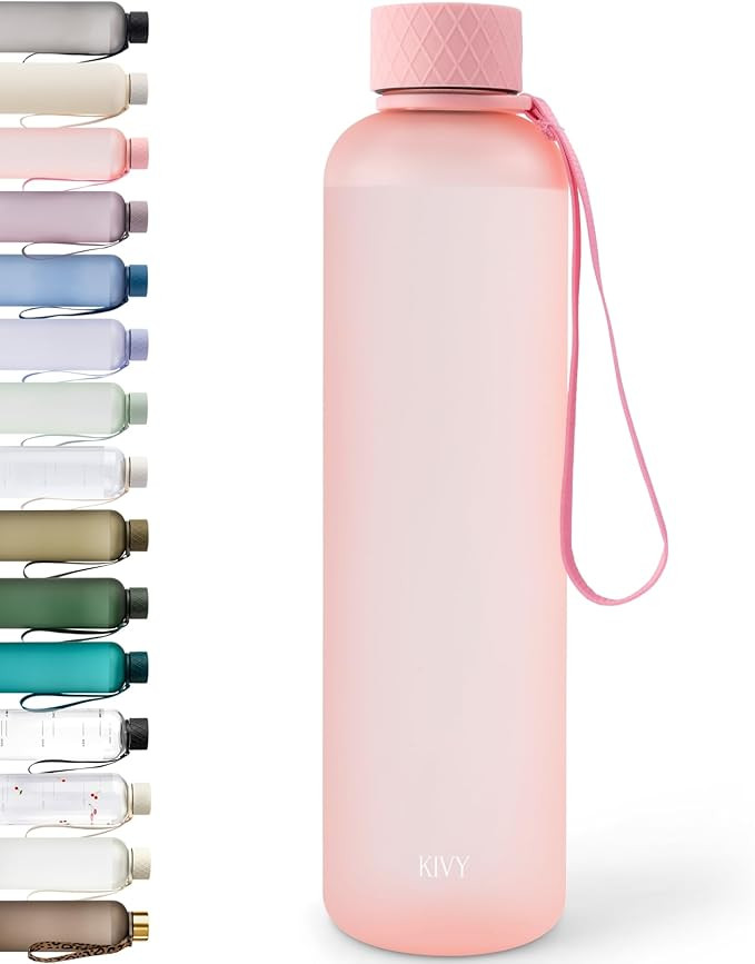 KIVY Lightweight Tritan Water Bottle 32oz [Leakproof & Shatterproof] Motivational water bottle sc... | Amazon (US)