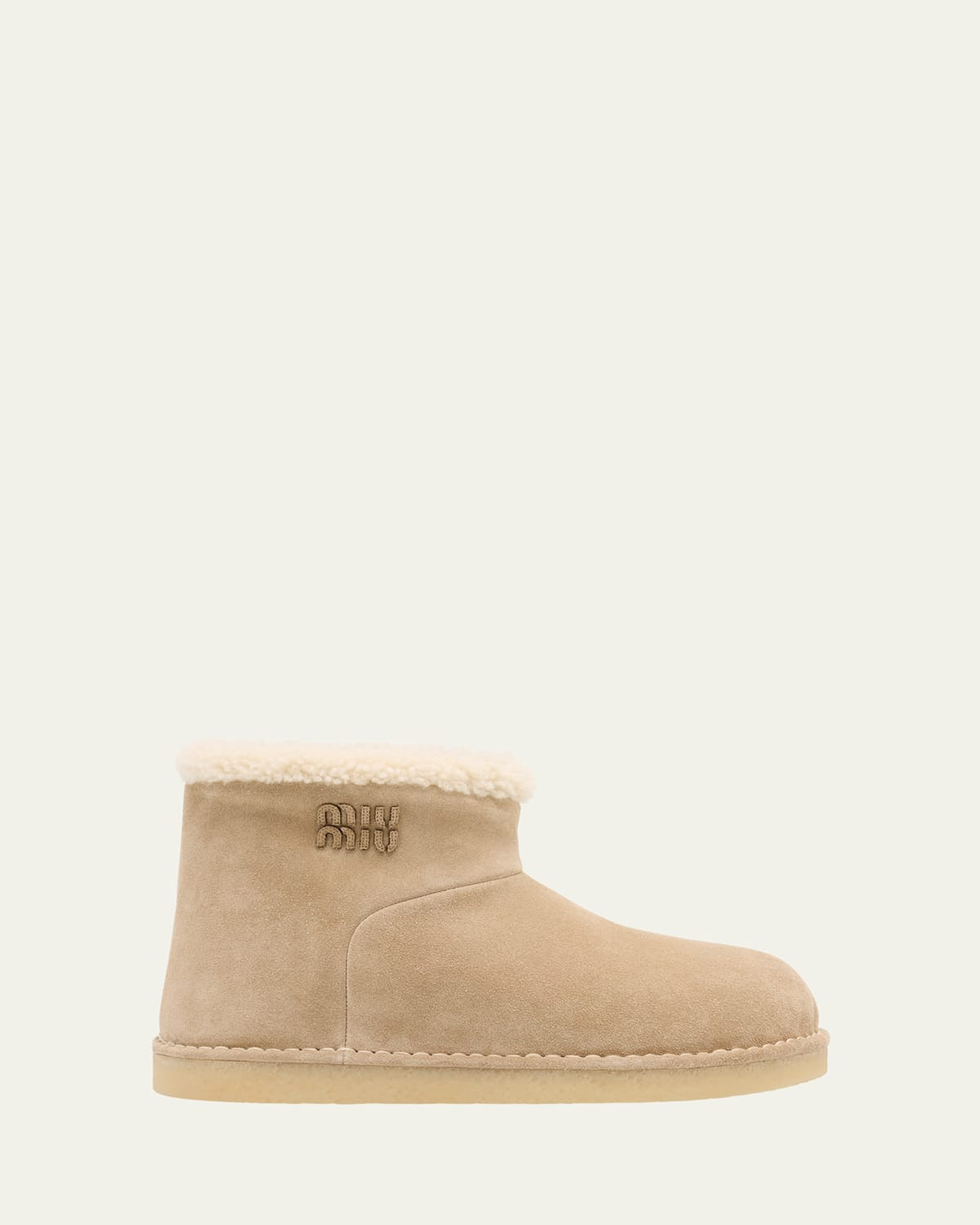 Suede Shearling-Lined Booties | Bergdorf Goodman