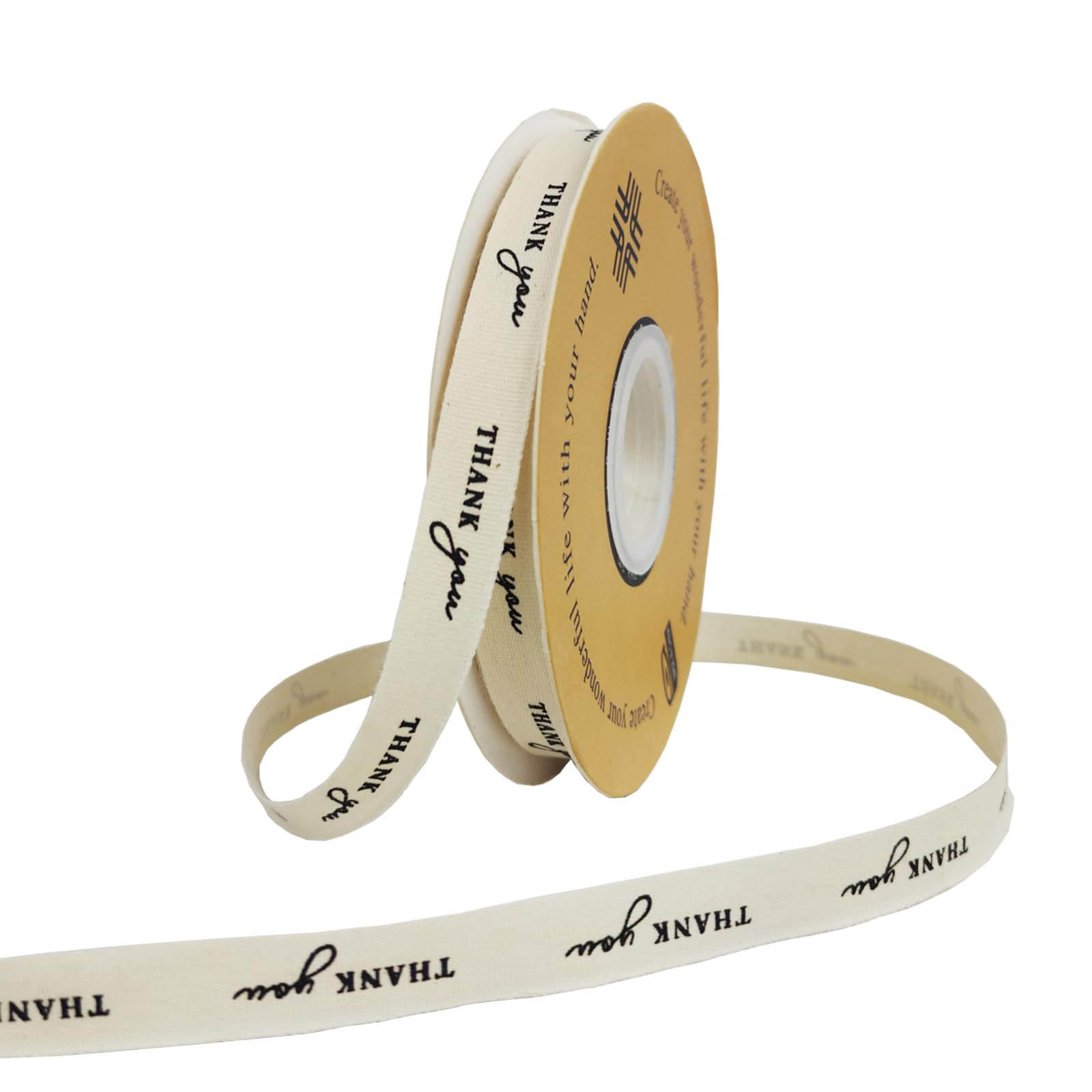 30 Yards Cotton Ribbon, 1.3cm Beige Present Cotton Ribbon, Cotton Webbing Ribbon for Gift Wrappin... | Amazon (US)