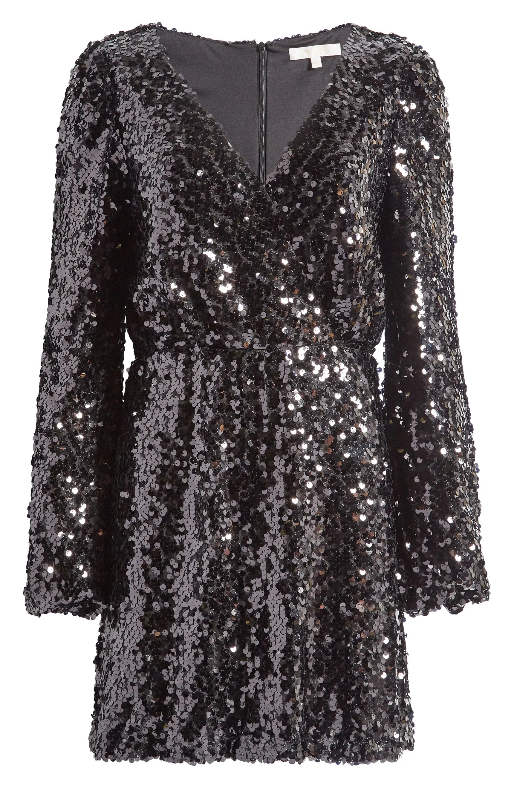 WAYF Carrie Long Sleeve Sequin Minidress | Nordstrom | Nordstrom