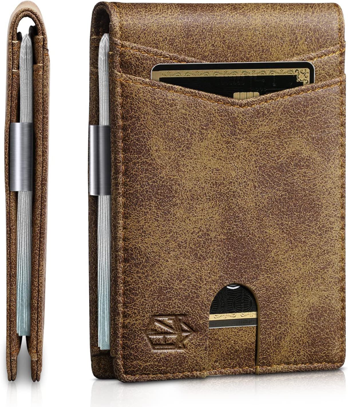 Zitahli Vegan Leather Wallet for Men RFID Men's Bifold Wallet with 12 Slots and ID Window | Amazon (US)