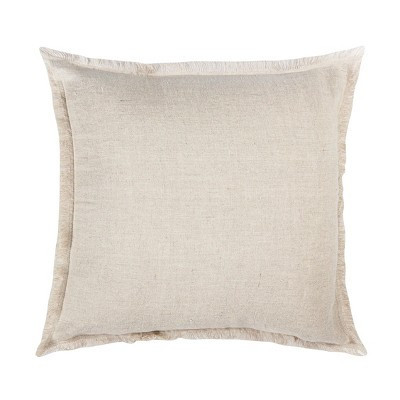 Natural Beige Fringe So Soft Linen Pillows 26x26 Pillow Cover Only | Target