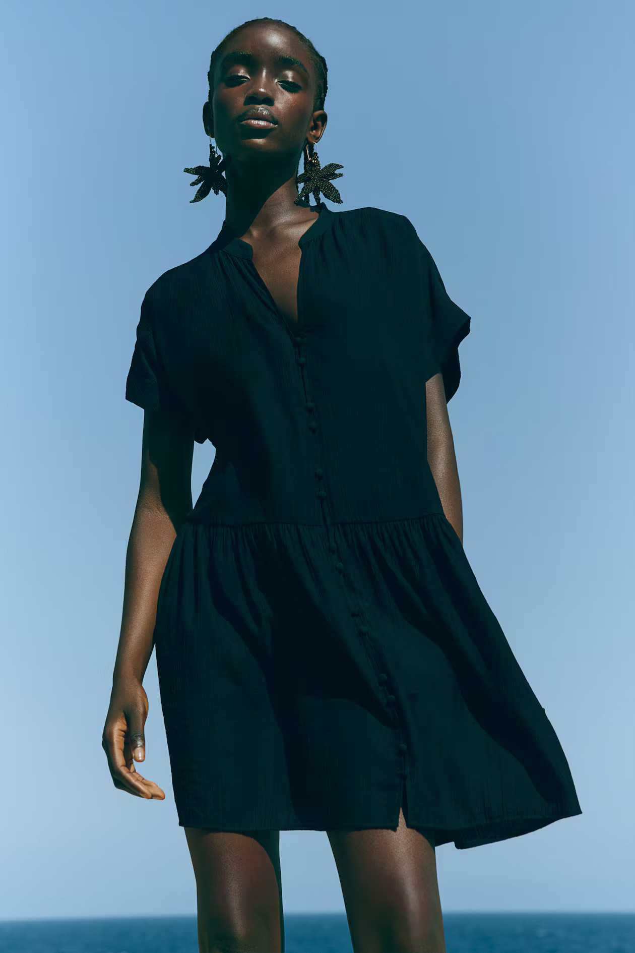 Vestido túnica efecto arrugado | H&M (FR, IT, ES, PT, BE)