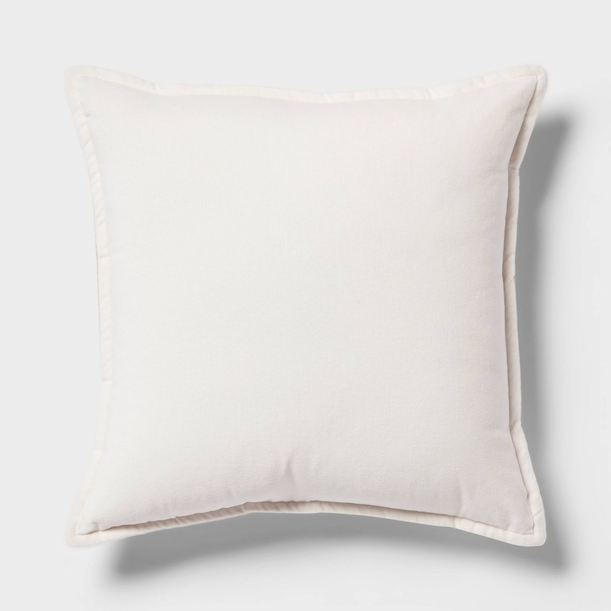 Trad Cotton Velvet with Linen Reverse Oblong Dec Pillow Ivory - Threshold™ | Target
