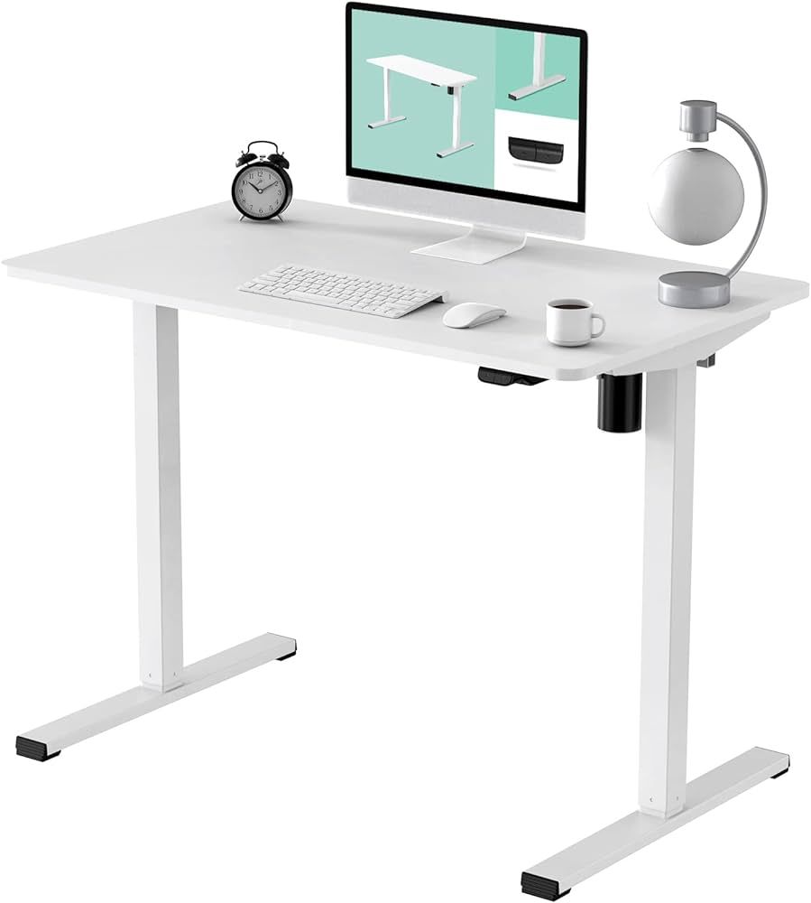 FLEXISPOT Adjustable Height Desk 40 x 24 Inches Whole Piece Desktop Small Standing Desk for Small... | Amazon (US)
