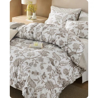 Bedsure 100% Cotton Reversible Floral Duvet Cover - Entwined Vines Pattern Printed Comforter Cover With Zipper Closure & 2 Pillow Shams, Comforter Sol | Wayfair North America